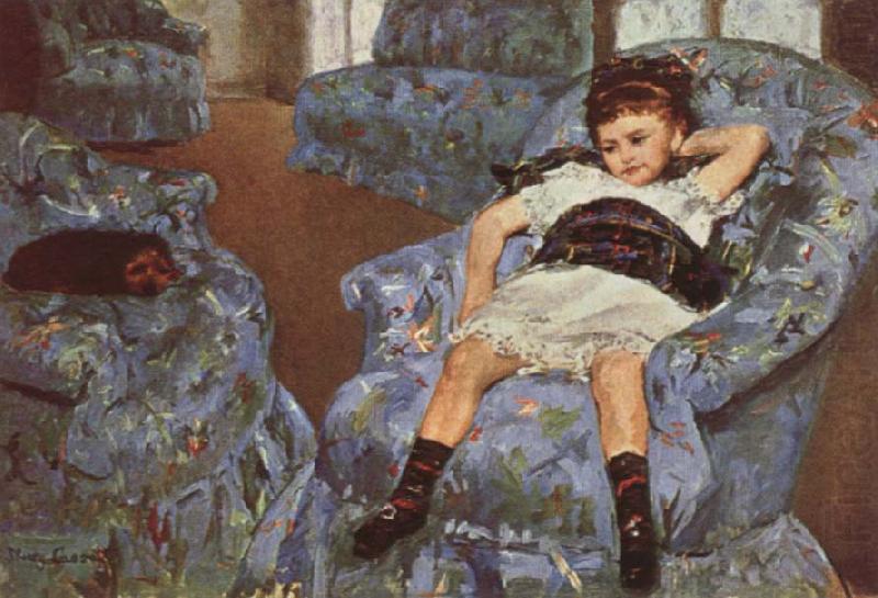 Mary Cassatt Ligttle Girl in a Blue Armchari china oil painting image